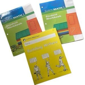 Saxon Math 1 Student Workbook part 1 & 2 learning without tears building writers
